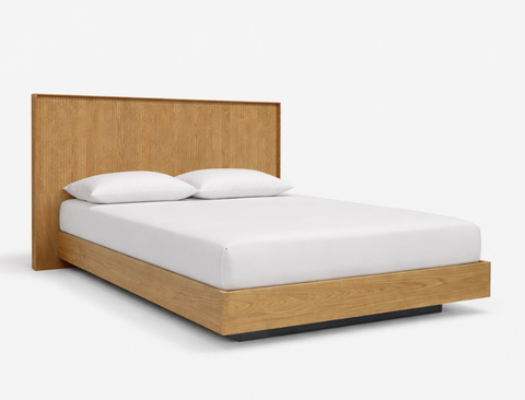 Riley Wood Bed Frame, Natural Oak