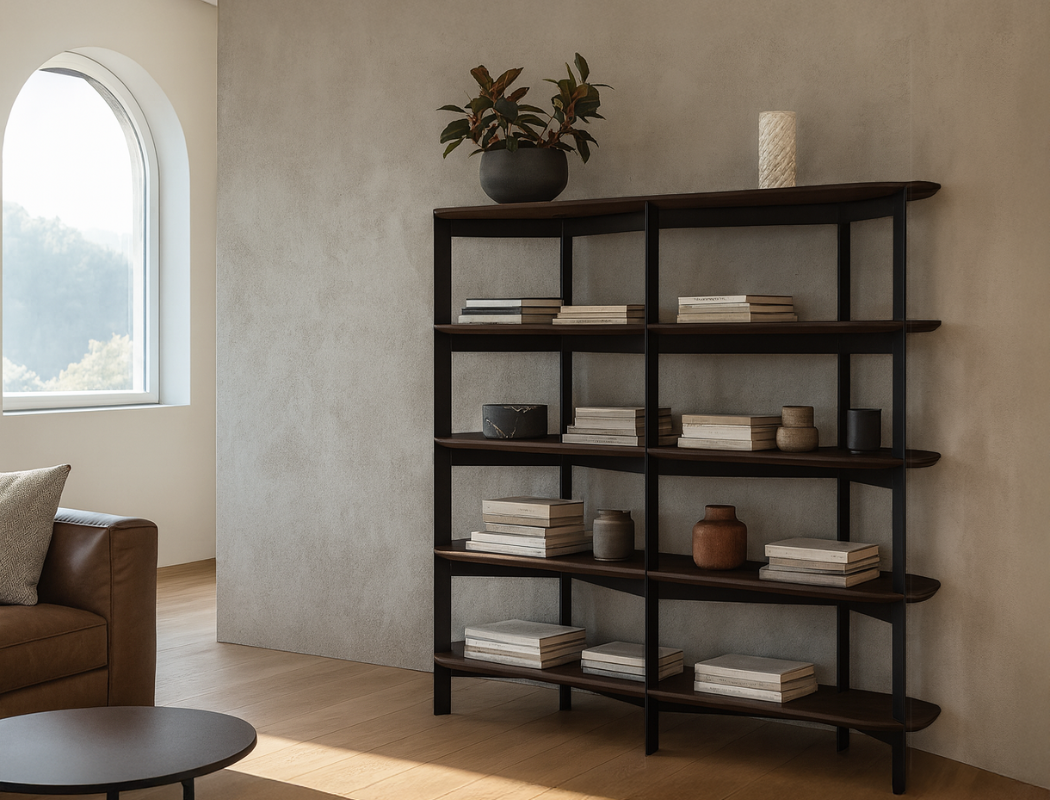 Rino Wood Shelf, Smoked Oak