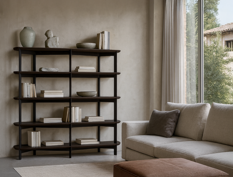 Rino Wood Shelf, Smoked Oak
