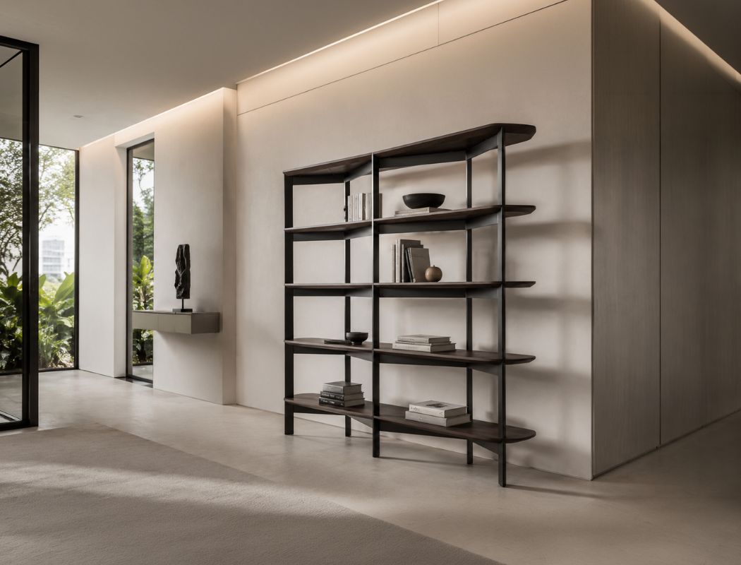 Rino Wood Shelf, Smoked Oak