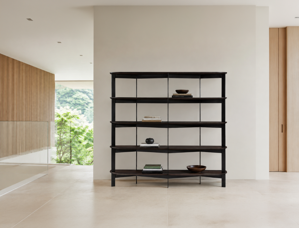 Rino Wood Shelf, Smoked Oak