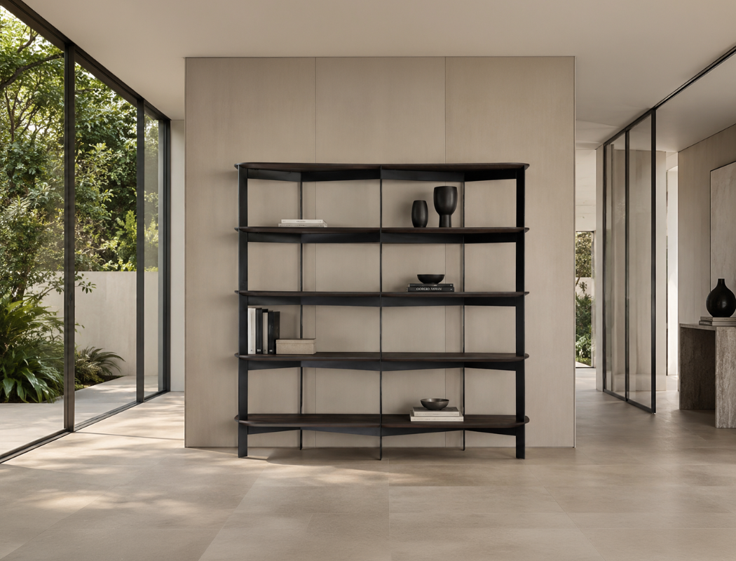 Rino Wood Shelf, Smoked Oak