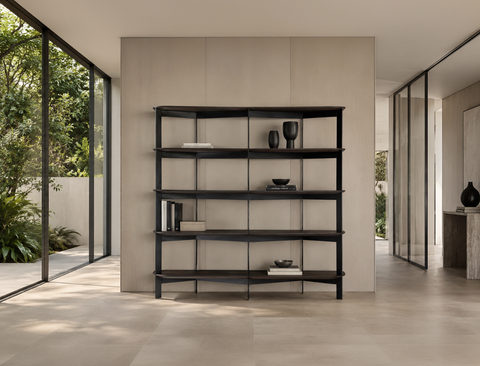 Rino Wood Shelf, Smoked Oak