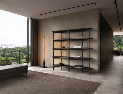 Rino Wood Shelf, Smoked Oak