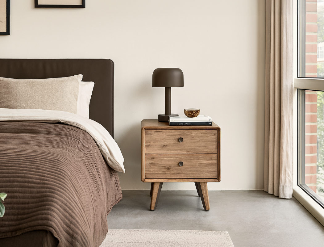 Roxanne Solid Wood Bedside Table