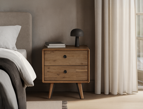 Roxanne Solid Wood Bedside Table