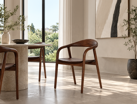 Ryo Solid Wood Dining Arm Chair