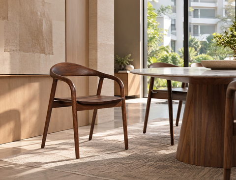 Ryo Solid Wood Dining Arm Chair