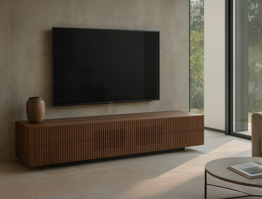 Santino Wood TV Console, American Walnut