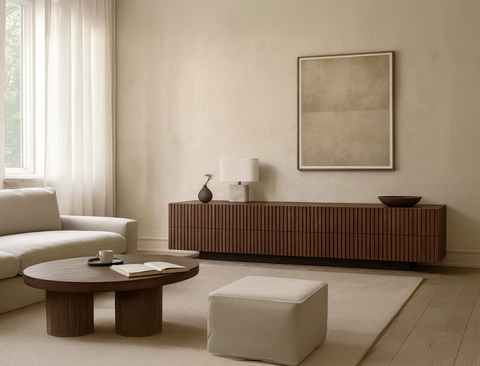 Santino Wood TV Console, American Walnut