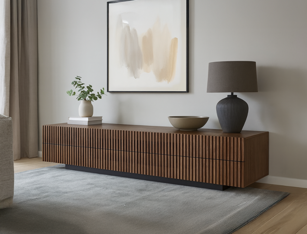 Santino Wood TV Console, American Walnut