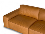 Scott 3 Seater Leather Sofa, Tan