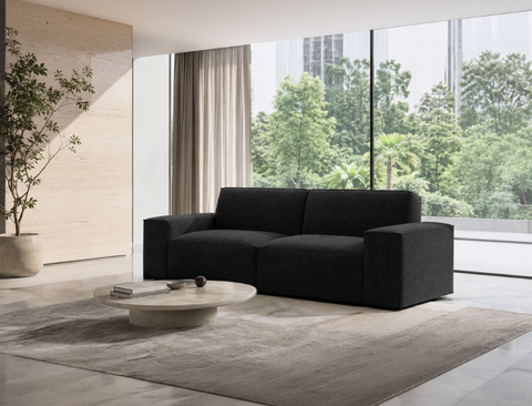 Scott 3 Seater Sofa, Black Granite