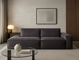 Scott Left Facing Chaise Fabric Sofa, Slate - Pet Friendly Fabric
