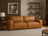 Scott 3 Seater Leather Sofa, Tan
