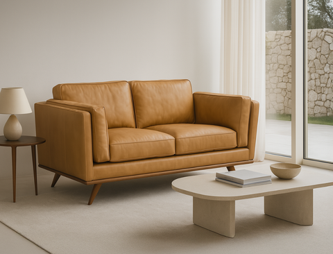 Sidney 2 Seater Leather Sofa