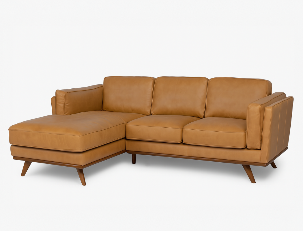 Sidney (Petite) Left Facing L-Shape Leather Sofa
