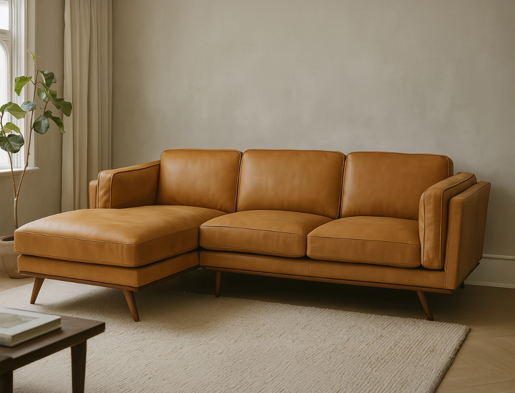 Sidney (Petite) Left Facing L-Shape Leather Sofa