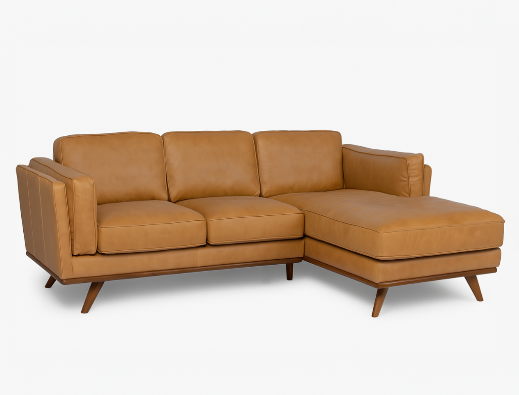 Sidney (Petite) Right Facing L-Shape Leather Sofa