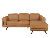 Sidney (Petite) Right Facing L-Shape Leather Sofa