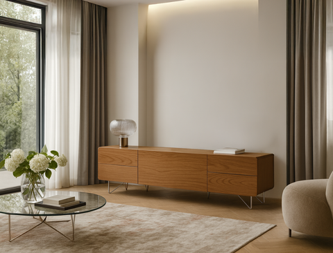 Sierra Wood TV Console (180cm), American Walnut