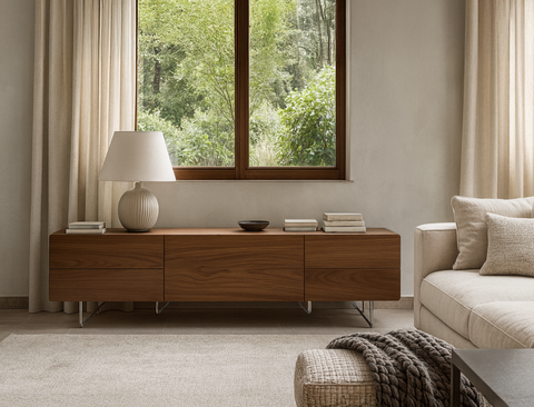 Sierra Wood TV Console (180cm), American Walnut