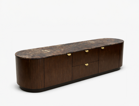 Sloane TV Console (210cm), Dark Walnut