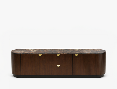 Sloane TV Console (210cm), Dark Walnut