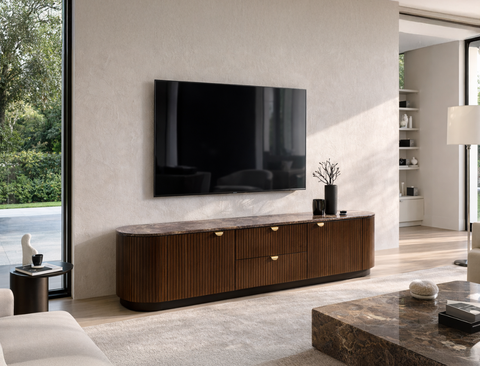 Sloane TV Console (210cm), Dark Walnut