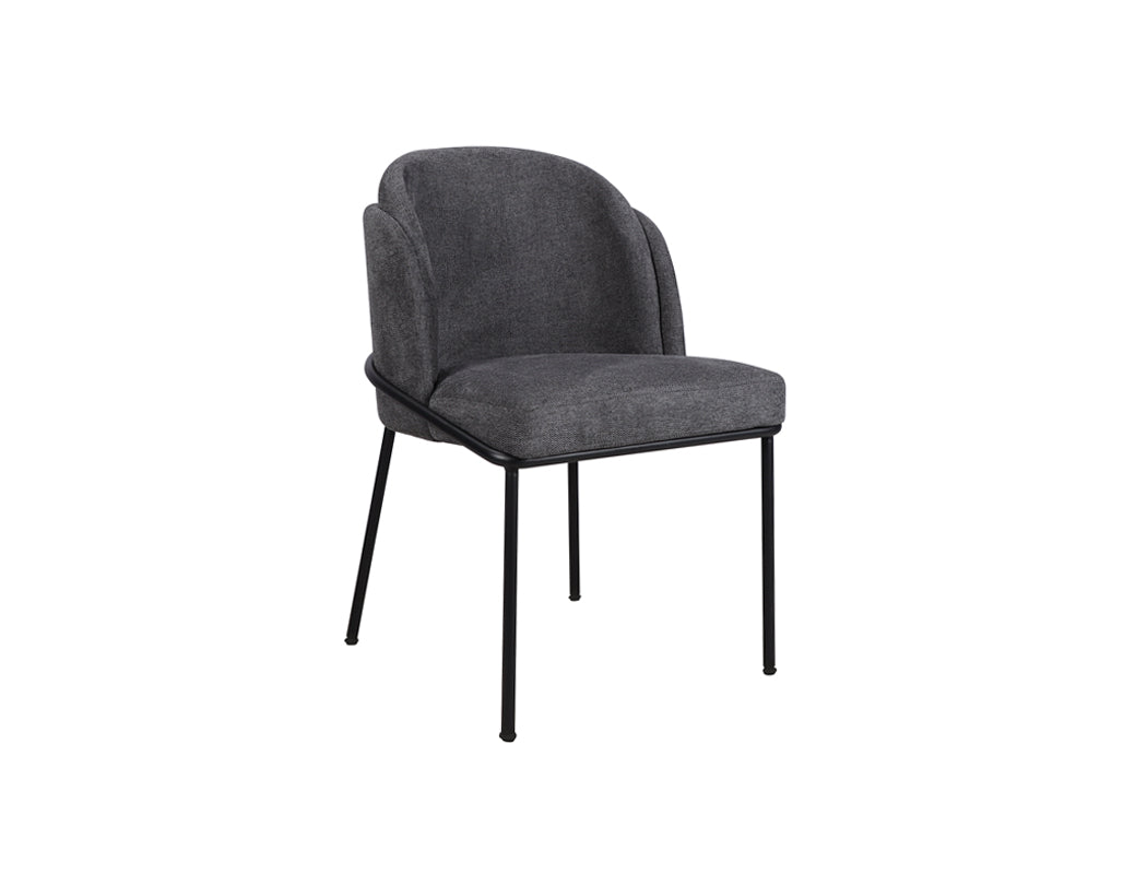Sofia Fabric Dining Chair, Charcoal