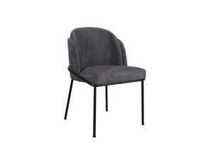 [CLEARANCE] Sofia Fabric Dining Chair, Charcoal