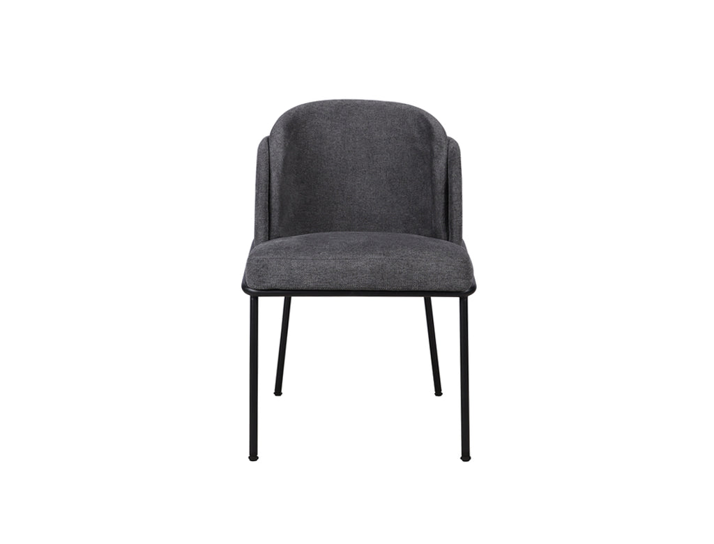 [CLEARANCE] Sofia Fabric Dining Chair, Charcoal
