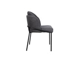 [CLEARANCE] Sofia Fabric Dining Chair, Charcoal