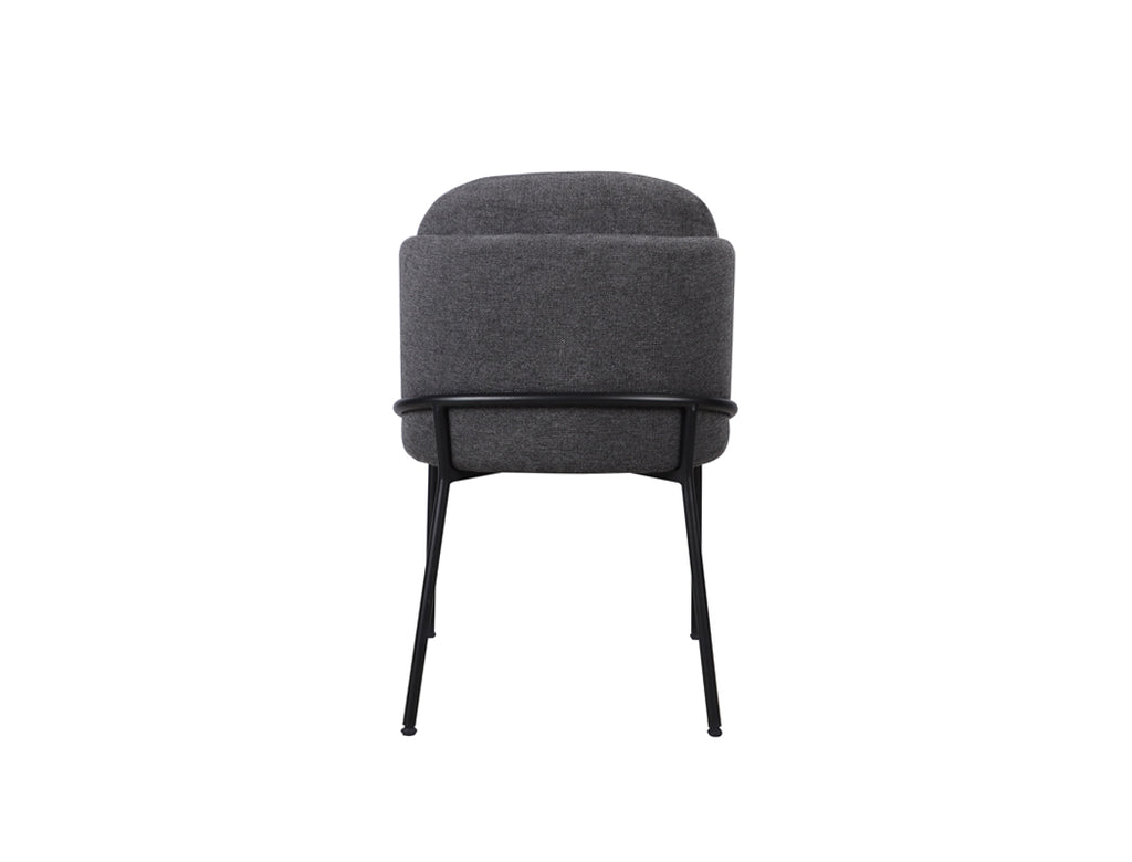 [CLEARANCE] Sofia Fabric Dining Chair, Charcoal
