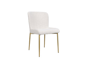 [CLEARANCE] Soraya Fabric Dining Chair, Pearl Boucle