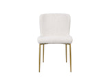 [CLEARANCE] Soraya Fabric Dining Chair, Pearl Boucle