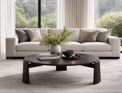 Tomasso Wood Coffee Table, Smoked Oak