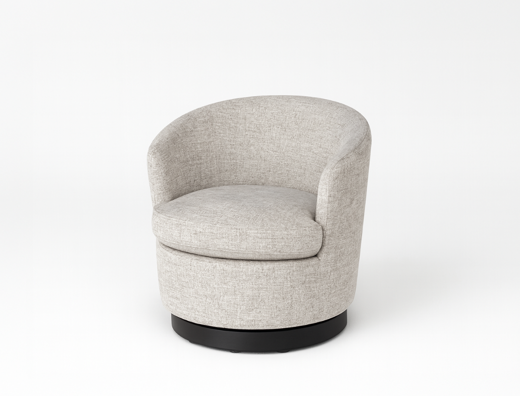 Vienna Swivel Armchair, Sand Grey