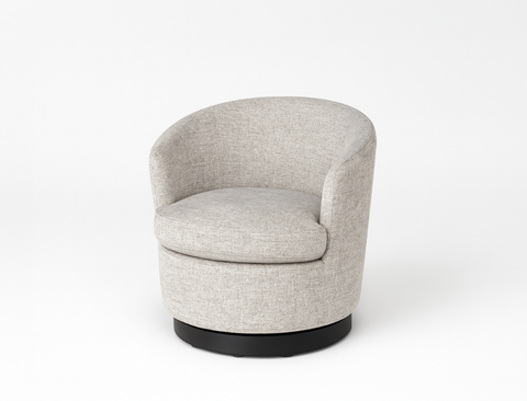 Vienna Swivel Armchair, Sand Grey