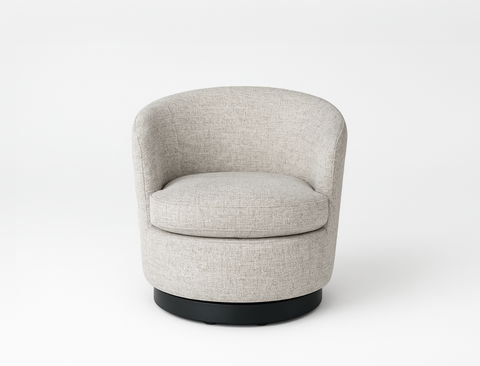 Vienna Swivel Armchair, Sand Grey