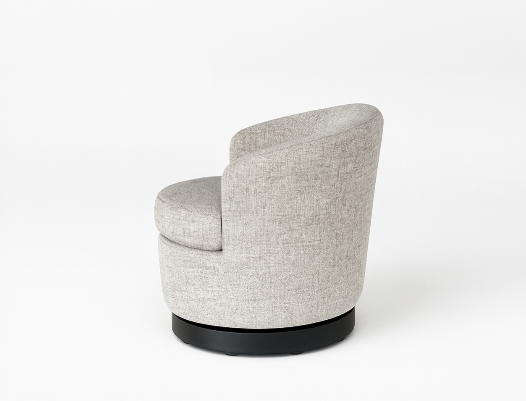 Vienna Swivel Armchair, Sand Grey