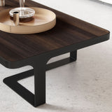 Voyage Wood Coffee Table, Smoked Oak