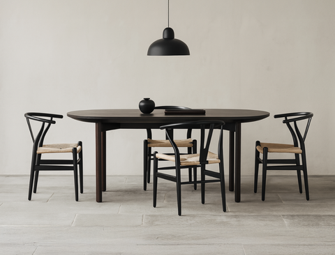 Y Wood Dining Chair, Black, Set of 4