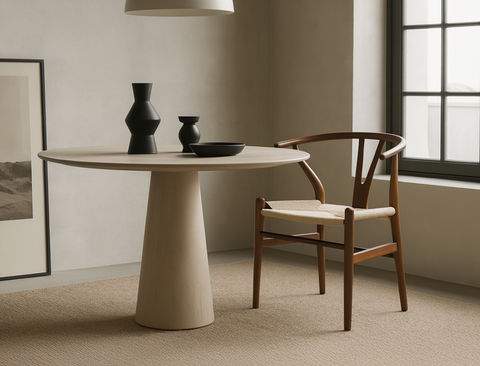 Y Wood Dining Chair, Walnut Brown, Set of 4