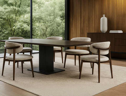 Yumi Fabric Dining Chair, Sand Grey