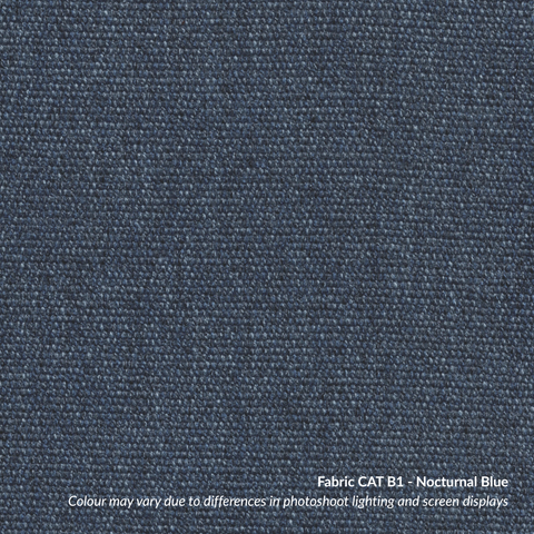 Vienna Swivel Fabric Armchair Fabric CAT B1 Nocturnal Blue Black Delivery in 8-10 Weeks
