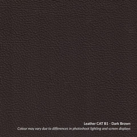 Leo 3 Seater Leather Sofa Leather CAT B1 Dark Brown Black Delivery in 8-10 Weeks