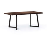 Aster Live Edge Solid Wood Dining Table, Dark Walnut (180cm)