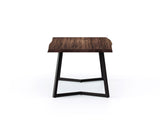 Aster Live Edge Solid Wood Dining Table, Dark Walnut (180cm)