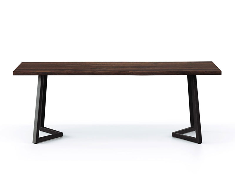 Aster Live Edge Solid Wood Dining Table, Dark Walnut (200cm)